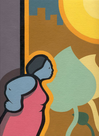 Urban Garden, 18 x 24", acrylic on canvas, 2010